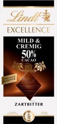 Lindt Excellence 50% Mild & Cremig Zartbitter 100g