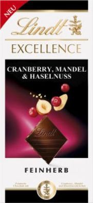 Lindt Excellence Cranberry Mandel Haselnuss 100g