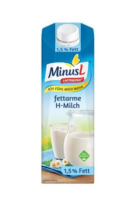 MinusL H-Milch 1,5% laktosefrei 1l