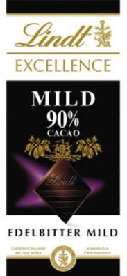 Lindt Excellence 90% Edelbitter mild 100g