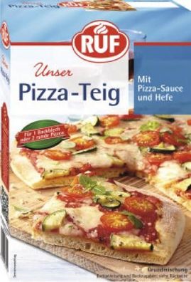 Ruf Unser Pizza-Teig mit Pizza-Sauce und Hefe 315g