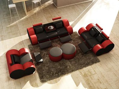 Moderne Wohnzimmer Couch Sitz Polster Garnitur Sofas 3 + 2 + 1 Design Couchen Sofa