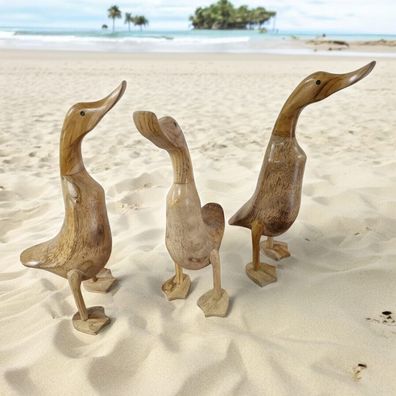 Handgefertigte Deko Holz Ente Natur Natürliche Dekofigur Geschenkidee Einzug neu