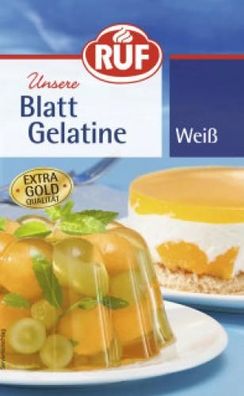 Ruf Blatt Gelatine weiß 12 Stück