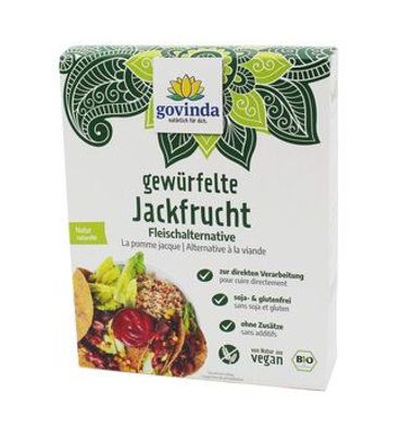 Govinda 6x Jackfrucht-Fruchtfleisch gewürfelt, Fleischalternative 200g