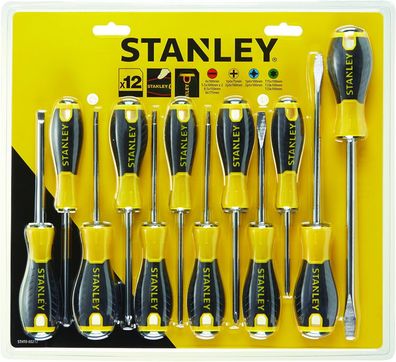 Stanley Tools STA060212 PH/SL/PZ/TX Schraubendreher Gelb/Schwarz (Set von 12)