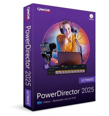 Cyberlink PowerDirector 2025 Ultimate / Dauerlizenz / 1PC / BOX