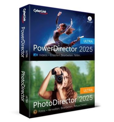 Cyberlink DUO (PowerDirector 2025 Ultra & PhotoDirector 2025 Ultra) / 1PC / Dauerlize