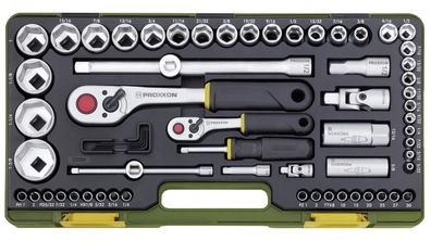 Proxxon Steckschlüsselsatz 1/4" + 1/2", komplett m für zöllige Sc