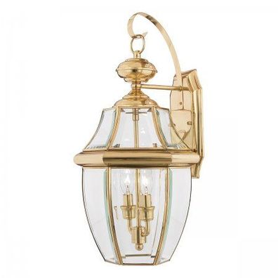 Elstead Lighting Newbury 2 Light Large Wall Lantern Wandleuchte IP44 messing