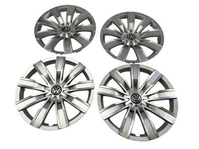 4x Original VW Tiguan Radkappen Radzierblenden Kappe Radkappe 17 Zoll 5NA Silber