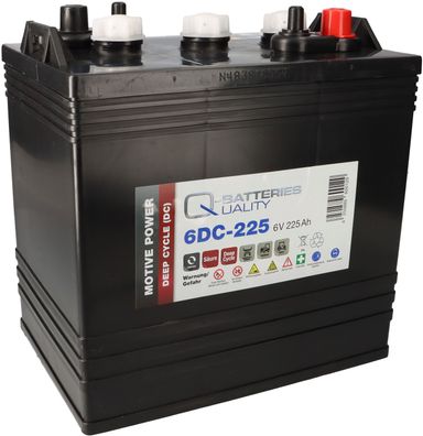 Q-Batteries 6DC-225 6V 225Ah Deep Cycle Traktionsbatterie