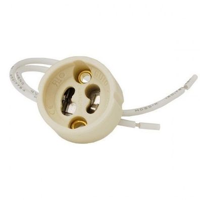 BEMKO Fassung GU10 Adapter Sockel Keramik mit Kabel