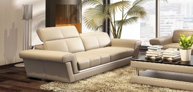 Ledersofa Couch Wohnlandschaft 3 Sitzer Design Modern Sofa 5136 3Er