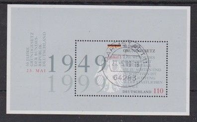 BRD 1996 gestempelt Tagesstempel PLZ 64283 MiNr. 48 50 Jahre Grundgesetz