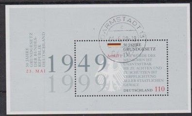 BRD 1996 gestempelt Tagesstempel PLZ 64297 MiNr. 48 50 Jahre Grundgesetz