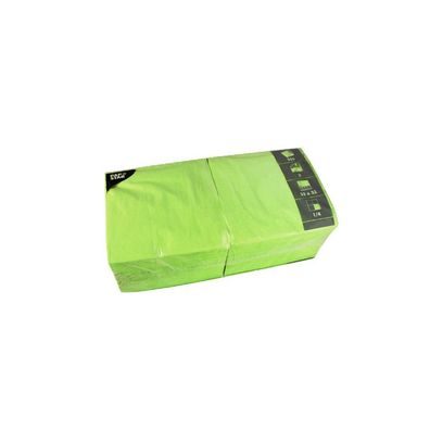 4x Papstar 250 Servietten, 3-lagig 1/4-Falz 33 cm x 33 cm limonengrün | Unbekannte Ei