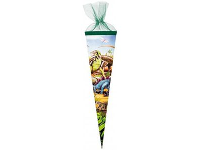 Schultüte 35cm rund Dinozeit