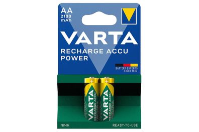 VARTA Akku "Rechargeable" Nickel-Metall- Mignon (HR6, AA), 2100 mAh, 2 Stück