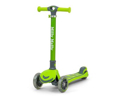 Milly Mally Scooter Boogie grün dreirädiger Roller Balance Spass fahren LED Räder