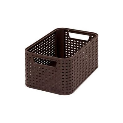 Korb Rattan Style S 28,5 x 19,4 x 13 cm dunkelbraun CURVER