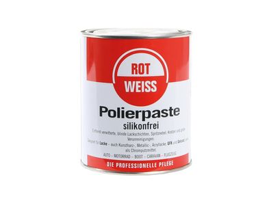 Rotweiss Polierpaste Silikonfrei, für ve 750 g Dose
