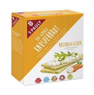 3PAULY 3x Bio Knusperbrot Gemüse 100g