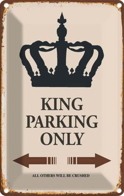 vianmo Blechschild 20x30cm King Parking Only Korona Deko Geschenk