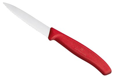 Swiss Classic, Gemüsemesser, 8cm, Wellen, rot