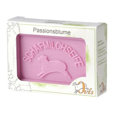 Ovis Schafmilchseife Passionsblume, 100% Bio, für die tägliche Dusche, eckig, 100 g,