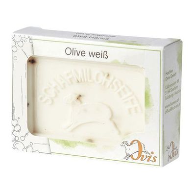 Ovis Schafmilchseife Olive-Weiß, 100% Bio, für die tägliche Dusche, eckig, 100 g, ver