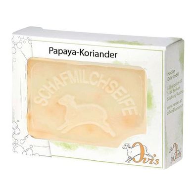 Ovis Schafmilchseife Papaya-Koriander, 100% Bio, für die tägliche Dusche, eckig, 100