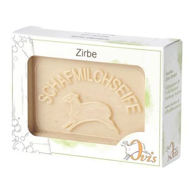 Ovis Schafmilchseife Zirbe, 100% Bio, für die tägliche Dusche, eckig, 100 g, verpackt