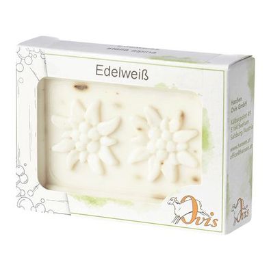 Ovis Schafmilchseife Edelweiß, 100% Bio, für die tägliche Dusche, eckig, 100 g, verpa