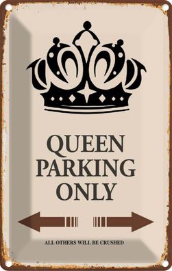 vianmo Blechschild 20x30cm Queen Parking Only Korona Deko Geschenk