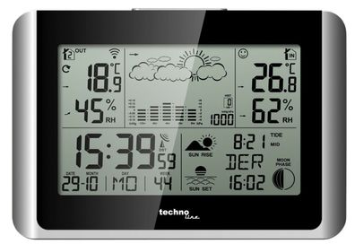 Technoline WS 6767 - kabellose Funkwetterstation mit bis zu 3 Außensender
