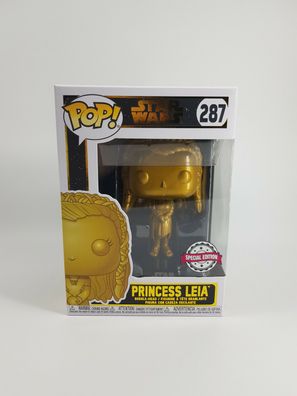 Funko Pop Princess Leia Star Wars 287 Special Edt. Gold Vinyl Figur Prinzessin