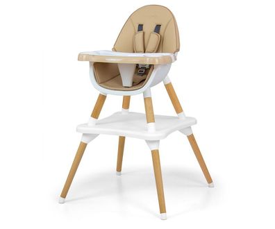 Hochstuhl 2 in 1 Malmö beige besch Baby Kind Sitz Essen Mahlzeit sitzen füttern