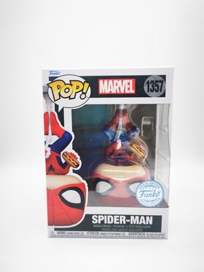 Funko Pop Spider-Man Marvel 1357 Exclusive Spider Man mit Hotdog hängend Vinyl