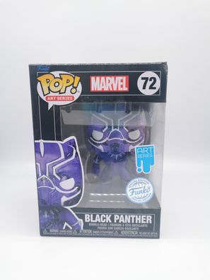 Funko Pop Black Panther 72 Art Series Exclusive Marvel Wakanda Vinyl Figur Neu