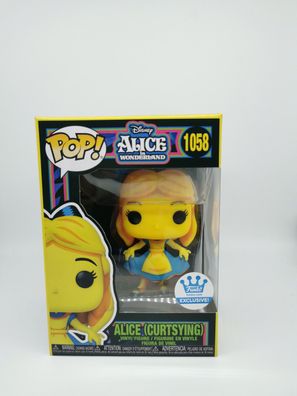 Funko Pop Alice (Curtsying) Disney Alice in Wonderland 1058 Exclusiv Black Light