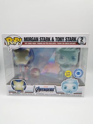 Funko Pop ?Morgan Stark + Tony Stark? Glows in the Dark, PIAB Excl. | Avengers