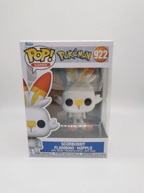 Funko Pop Scorbunny Pokemon 922 Flambino Hopplo EU Version Pokémon Feuer Starter