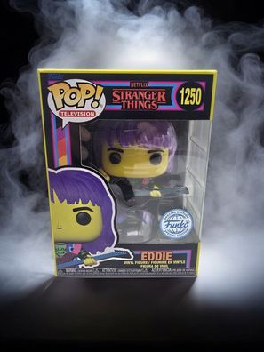 Funko Pop Eddie Stranger Things 1250 Exclusive Black Light Eddie mit Gitarre