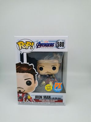 Funko Pop I am Iron Man Marvel Avengers Endgame 580 Glows in the Dark Tony Stark