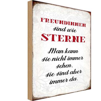 vianmo Holzschild 20x30cm Freundinnen sind wie Sterne Deko Geschenk