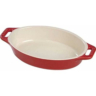 Staub Auflaufform oval kirschrot Keramik