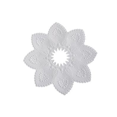 Papstar Kerzen-Manschetten rund Ø 10 cm weiss | Folie (100 Stück)