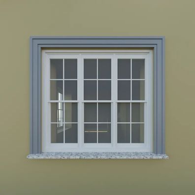 Fassade Flachleiste 1,2 Meter L-1 â€? Stoßfeste Außenverkleidung, 140x35 mm, Grau fér
