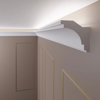 40 Meter LED Leiste Stuckleistefér indirekte Beleuchtung XPS OL-4 Weiß 75x75mm